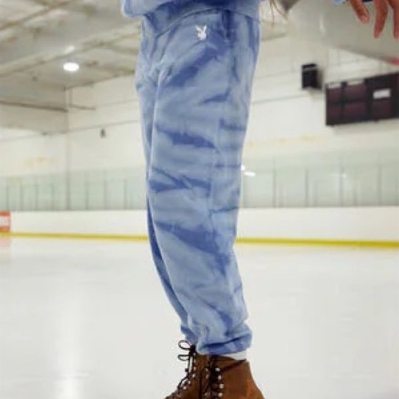Playboy by Pacsun Blue Tie-Dyed Sweatpants, Size Medium - Picture 1 of 9